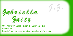 gabriella zaitz business card